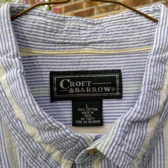 Croft & Borrow Cotton Button Down - L - Picture 5 of 5